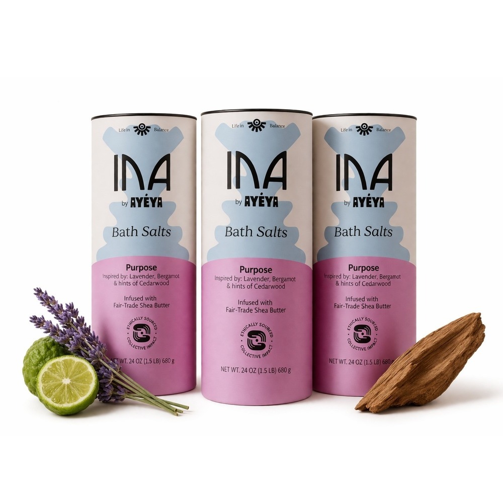 NA by Ayéya Bath Salts 24oz Lavender Bergamot Cedarwood Bundle 3